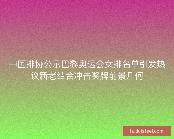 中国排协公示巴黎奥运会女排名单引发热议新老结合冲击奖牌前景几何